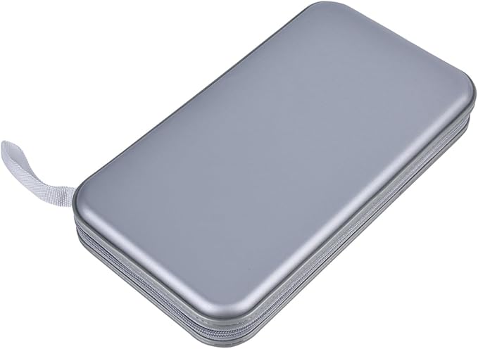 alavisxf xx CD Holder, 72 Capacity Hard Plastic Storage Case for Car | CD DVD Case, Portable Hand Strap, Zipper Closure, Anti-Slip Sleeves, Disc Storage Organizer, for Home Office Travel - Image 5