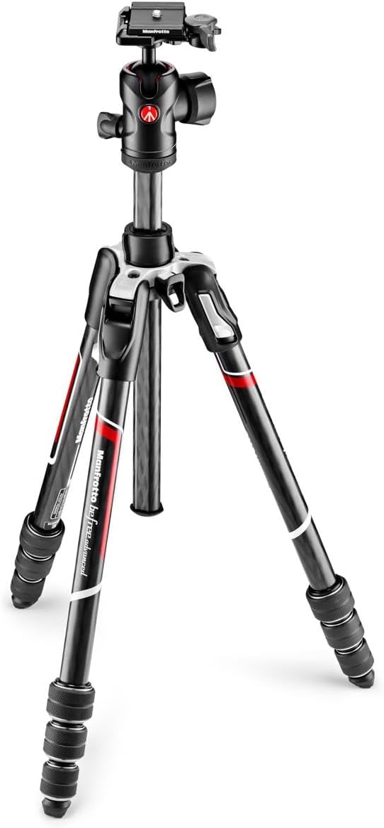 Manfrotto Befree Advanced Twist Camera Tripod Kit, Travel Tripod Kit with Fluid Head and Twist Closure, Portable and Compact, Carbon Camera Tripod for DSLR, Reflex, Mirrorless, Camera Accessories - Image 4