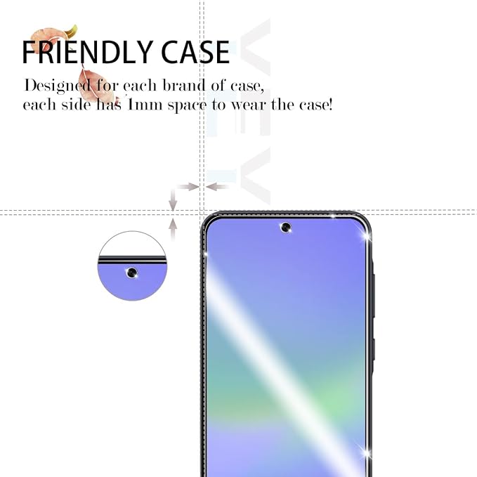 Galaxy A36 HD Clear Tempered Glass Screen Protector + Camera Lens Protectors, [2+2 Pack] [3D Glass] [Anti-Glare] [Bubble-Free] Screen Protector Glass For Samsung Galaxy A36 - Image 4