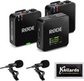 Rode Wireless GO (Gen 3) 2-Person Compact Digital Wireless Microphone Recorder Black Bundle with Grade Lavalier Lapel Microphone (2 Pack), Kellards Cleaning Cloth by R%C3%98DE