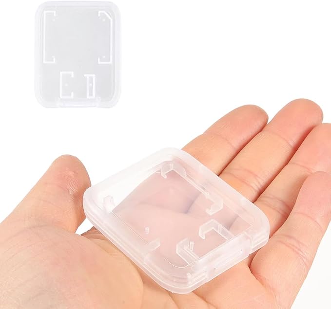 Pack of 10 Clear Plastic Memory Card Case Storage Boxes Compatible with SD SDHC SDXC Micro SD T-Flash Card (Memory Card Not Included) - Image 5