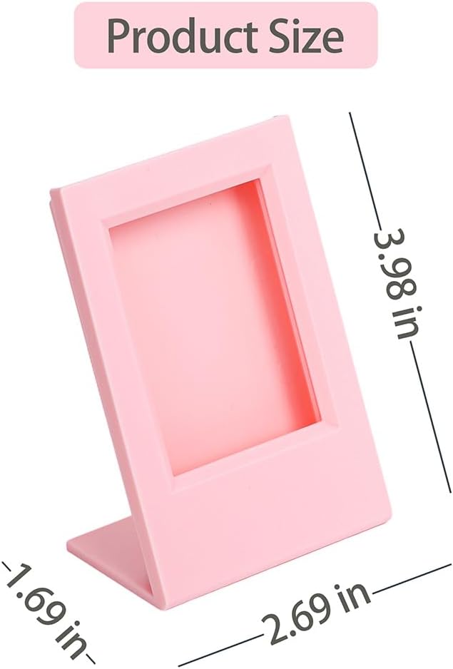 Orga'Neat 2x3 Mini Photo Frame w/Storage Case for Instax Mini Film Evo/12/11/Liplay/Se/Link 3/41/40/99/90/7+ Photos, Polaroid Small Wallet Size Picture Desk Display for Home & Office -2 Set - Image 3