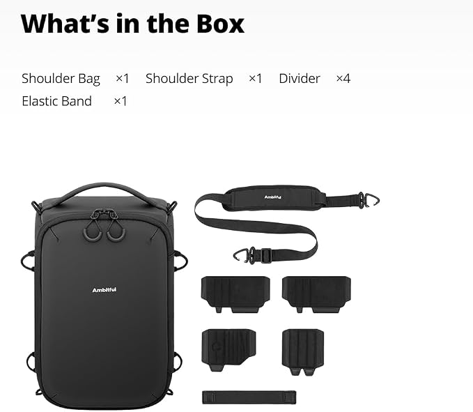AMBITFUL Medium Camera Cube Insert for Backpack, Waterproof Padded Camera Insert with Dividers, Quick Access for Travel Photography Gear Organizer (8.5L) - Image 11