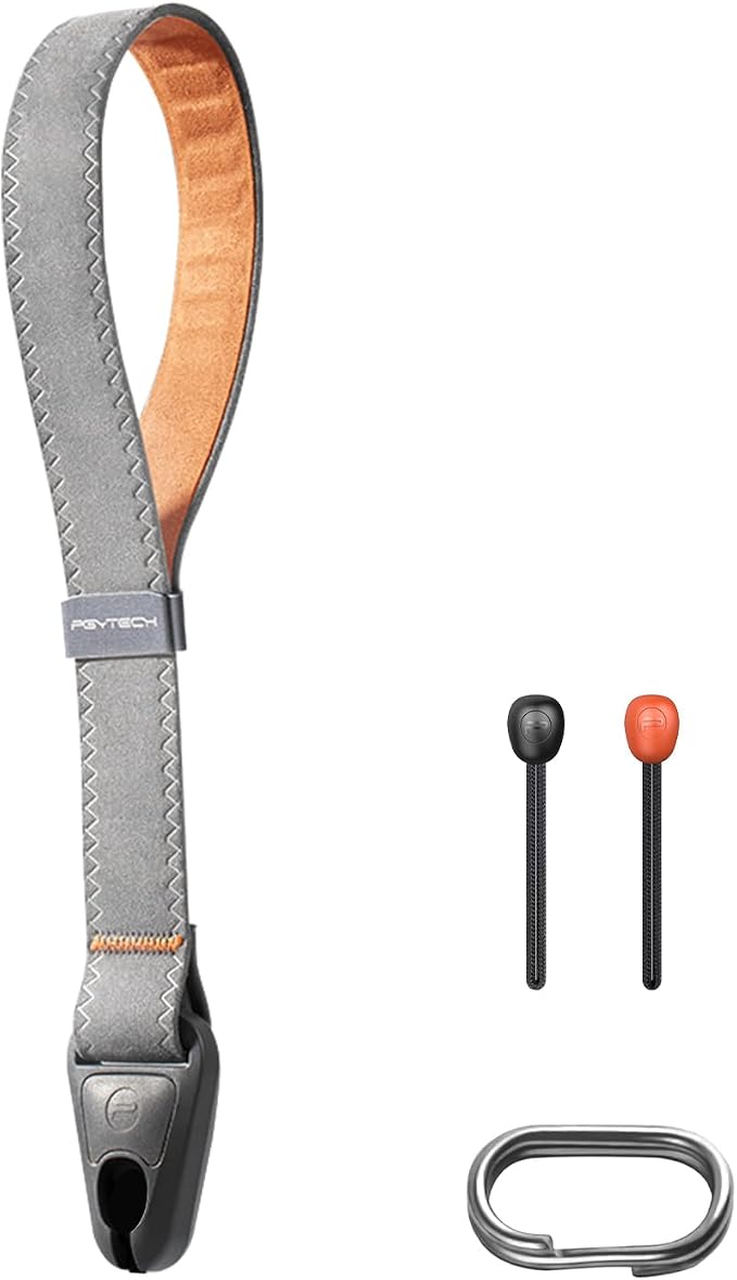 PGYTECH Camera Hand Strap Quick Release for DSLR SLR Mirrorless, Oak Grey | Vintage Camera Wrist Strap for Sony/Nikon/Canon/Fujifilm, Secure, Durable, Ideal for Travel, Outdoor& Daily Shooting by PGYTECH-US