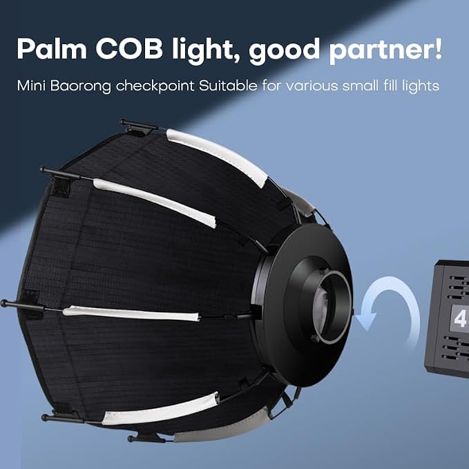 M60 Handle LED Video Light with Soft Box Protable Mini COB LED Bi-Color 2500-8500K CRI≥95 TLCI≥97 Built-in 3400mAh Battery Photo Studio Lights Vlog Shoot Fill Lighting 8 Scenes (M60 with Soft Box) - Image 8