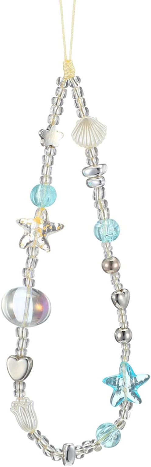 Yolev Beaded Camera Wrist Strap Cute Camera Charm Strap Blue Digital Camera Wrist Strap Charm Lanyard for Phone Bag Keychain Accessories by Yolev