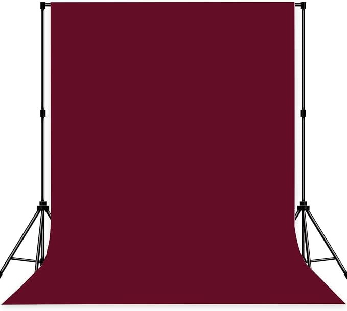Wine Red Photo Backdrop Professional Photography Background Cloth 10x10ft | Seamless Design eliminates Wrinkle Portrait Photography Wedding Dark Theme Decorations by MIZSYE