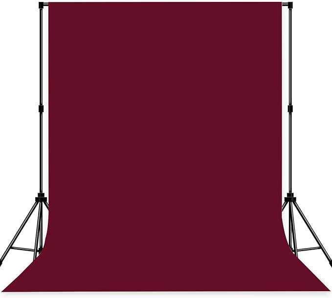 Wine Red Photo Backdrop Professional Photography Background Cloth 5x7ft | Seamless Design eliminates Wrinkle Portrait Photography Wedding Dark Theme Decorations by MIZSYE