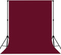 Wine Red Photo Backdrop Professional Photography Background Cloth 5x7ft | Seamless Design eliminates Wrinkle Portrait Photography Wedding Dark Theme Decorations by MIZSYE