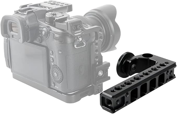 NICEYRIG Camera Top Handle Grip Hot Shoe with 15mm Rod Clamp Cold Shoe- 192 | DSLR Camera Handgrip Applicable for Panasonic Lumix GH5/G9/G95/G85, Sony A6600/A6100/A6400/A6500 - Image 3