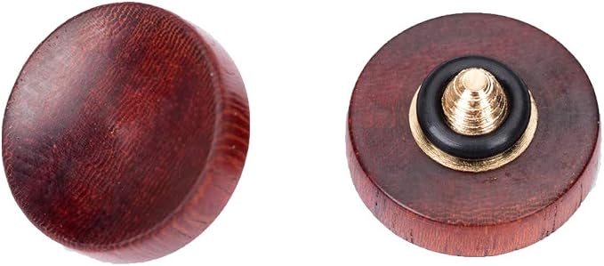 Wood Soft Shutter Release Button | Delicate Camera Shutter Button 12mm Concave Surface Red(Wood Grain Random) by VKO