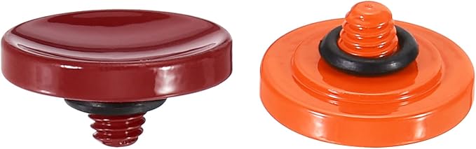 PATIKIL Camera Shutter Button, 2 Pack Soft Shutter Release Button Pure Copper Camera Button Concave, for Nikon for Fujifilm for Leica Dark Red/Orange by PATIKIL