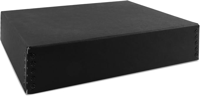 Lineco, 14 x 18 inch, Museum Storage Box with Metal Edge, For Photos, Documents, Color: Black by Lineco