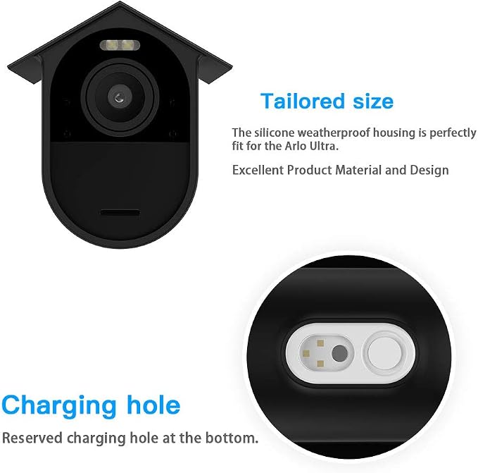 HOLACA Silicone Skin for Arlo Pro 6/5S/4/3, Arlo Ultra/Ultra 2 (3 Packs) | Weatherproof Silicone Case, Anti-Scratch Protective Cover, Extra Protection, Black - Image 4