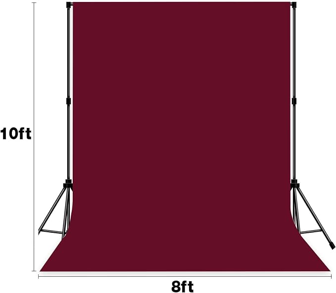 Wine Red Photo Backdrop Professional Photography Background Cloth 8x10ft | Seamless Design eliminates Wrinkle Portrait Photography Wedding Dark Theme Decorations - Image 8