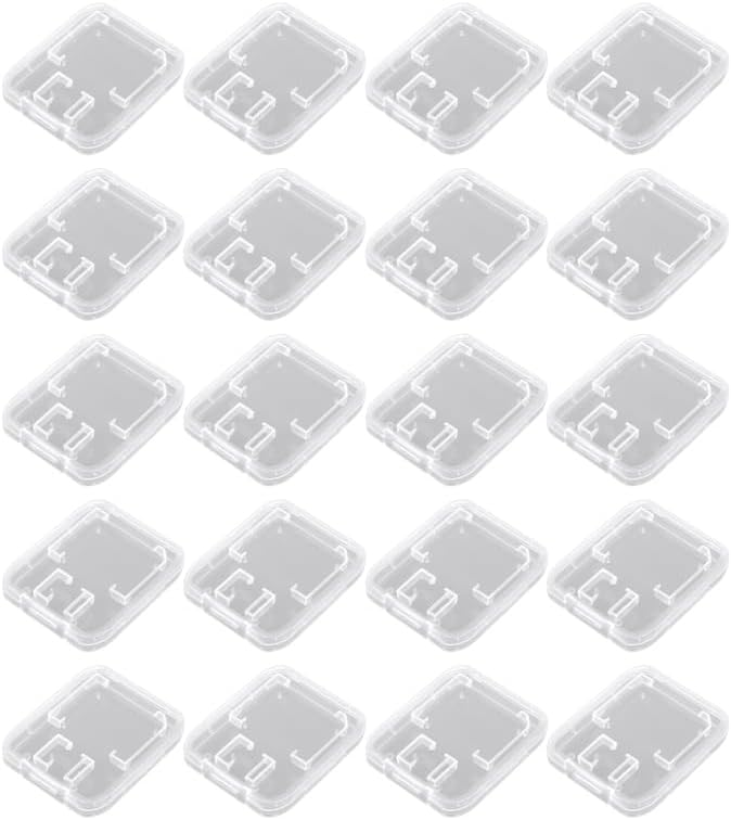 Garneck 20 pcs Card Cases Plastic Transparent Memory Card Storage Case Holder for and T-Flash Cards Clear Lightweight Portable Organizer for Camera and Computer Accessories - Image 7