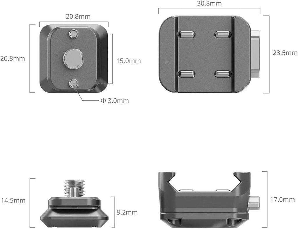 SmallRig HawkLock H21 QR Mount Plate Dual-Directio NATO Rail | Anti-Deflection 1/4"-20 Screw, holds up to 11lb for cameras, monitors, action cameras - Image 3