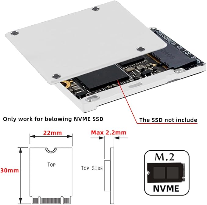 Xiwai CFexpress Card Reader Type-B to NVME 2230 Memory Card Kit Case CFE CFB NGFF M-Key Adapter Alloy Shell for Camera 8K RAW PCIe Expansion - Image 7