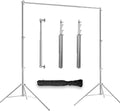 Stainless Steel Backdrop Stand 9.5ftx10ft Photo Stand for Backdrop Video Adjustable Background Support Stands for Portrait & Studio Photography, Photoshoot, Parties, Baby Shower, Birthday, Wedding by ITOTIN