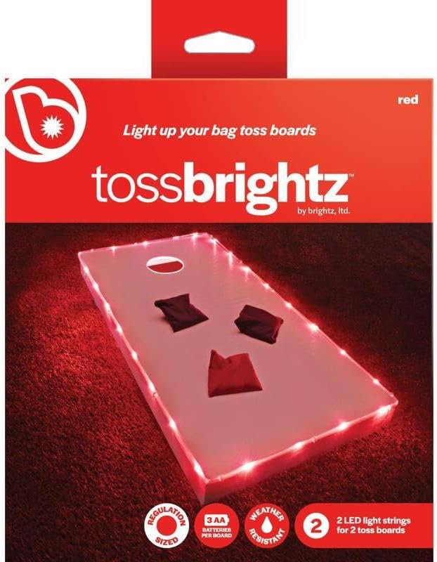 TossBrightz LED Cornhole Lights (Set of Two) - Weather Resistant Kit by Brightz