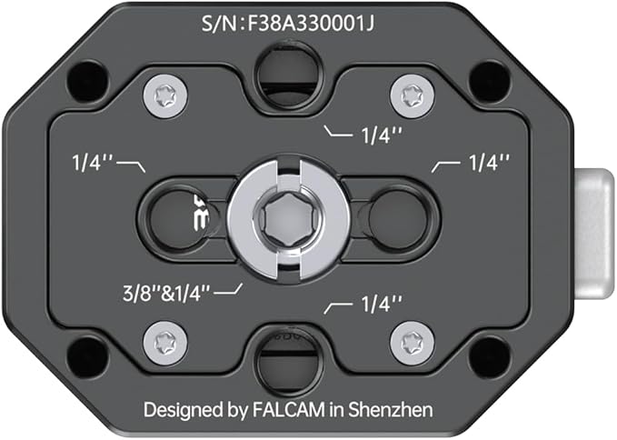 FALCAM F38 Quick Release Base V2 | Quick Release System, Base with 1/4" and 3/8" Screw Thread for Tripod, Monopod, Stabilizer, Slider - Image 2