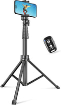SENSYNE 62" Phone Tripod for iPhone, Extendable Selfie Stick Tripod Stand with Wireless Remote and Phone Holder, Cell Phone Tripod for Video Recording, Compatible with iPhone Android by sensyne