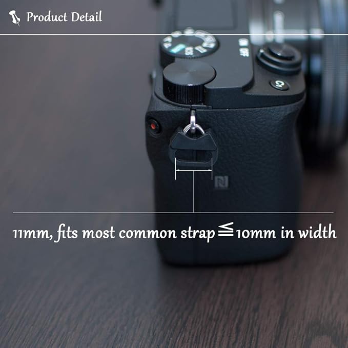 VKO Lug Ring Camera Strap Triangle Split Ring Hook Plastic Cap | Compatible with All Brand D-SLR Rangefinder Mirrorless Camera W/Round Eyelet 10mm(2 Pair) - Image 4