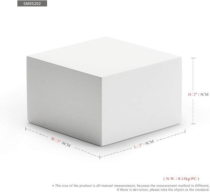 Oirlv Solid Wood Minimalism Style Jewelry Display Stand Showcase Jewelry Organizer Square Holder(SM05202) | Great for Photography or Display Scenarios.Making Items Look Better in Photos, Displays or Home Decor,3.15"x3.15"x1.97" - Image 5