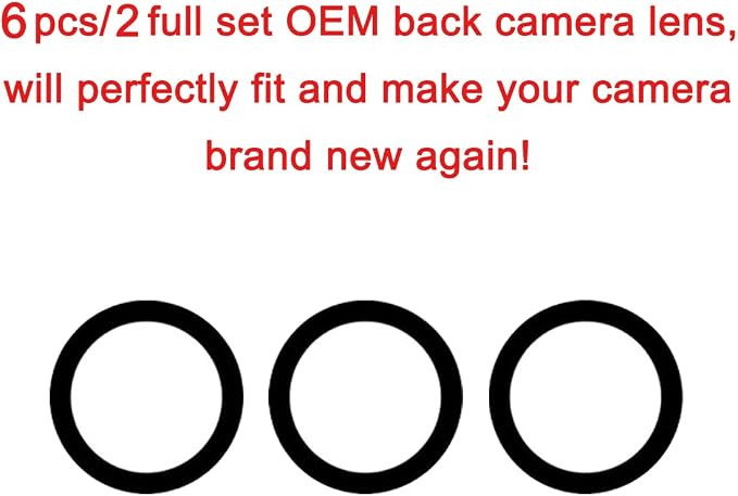 2 Set Back Rear Camera Lens Glass Replacement for Samsung Galaxy S23 and Galaxy S23+ Plus with pre-Installed Adhesive and Reparing Toolkit - Image 3