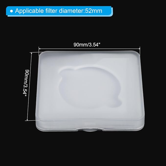 PATIKIL 52mm Lens Filter Case, 2pcs Camera Filter Case Portable Lens Filter Box Water Resistant Dustproof Plastic for Photography Filter Storage - Image 2