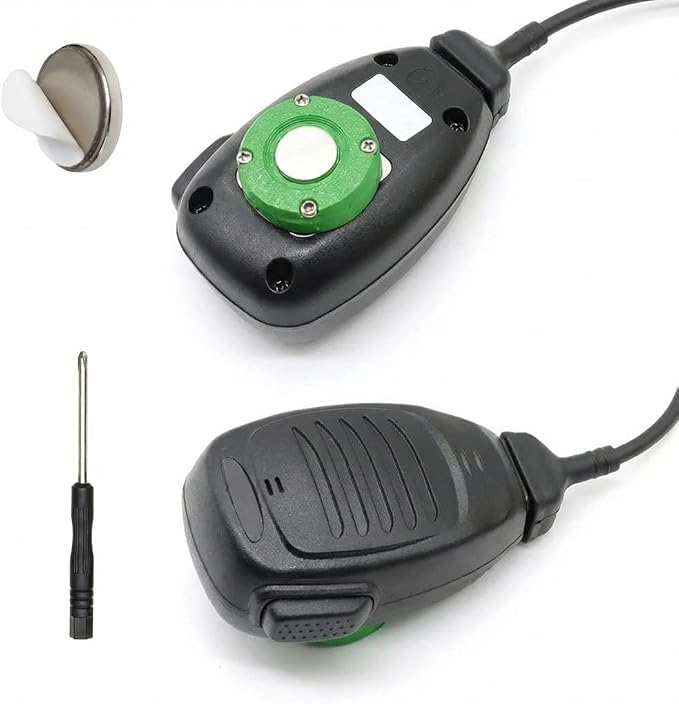 CB Mic Holder | Magnetic Mobile Radio Mic Car Mount Holder | CB Mic Hanger | for Kenwood KMC-30 KMC-32 KMC-35 KMC-36 Motorola PMMN4090 HMN3596A HLN9073 RMN5052A | with Adhesive Back (Green) by Unknown