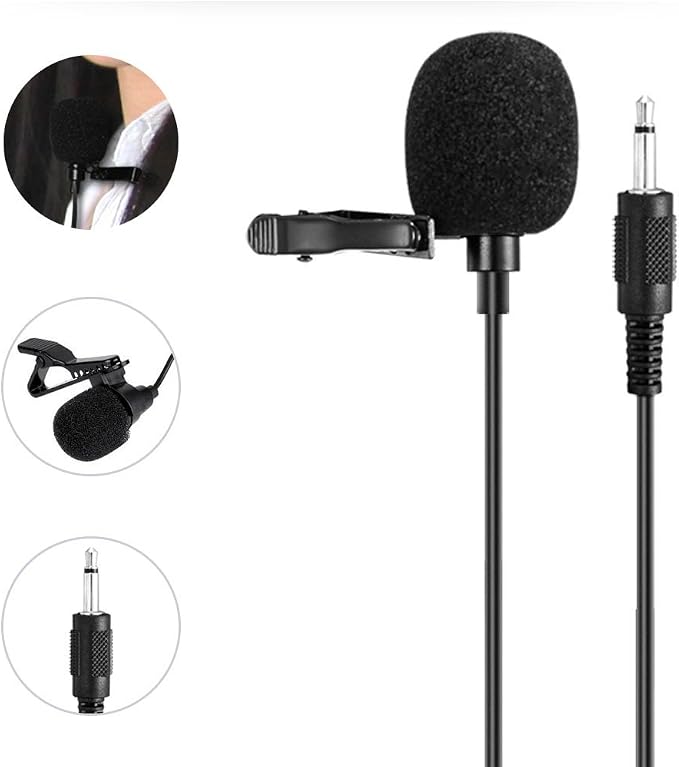WinBridge Clip-on Lavalier Microphone for Voice Amplifier, 3.5mm Wired Mic | Replacement Collar Mic Compatible with All WinBridge Voice Amplifiers for Teaching, Tour Guide & Presentation, S6 by WWINBRIDGE