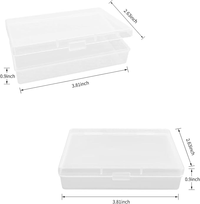 36 PCS Small Plastic Card Boxes Empty Playing Cards Deck Holders | Snap Closed Cases For 3.5X2.5 Inch Cards, Clear Beads Craft Supplies Organizer Containers, No Cards, Snap Closed Box - Image 2