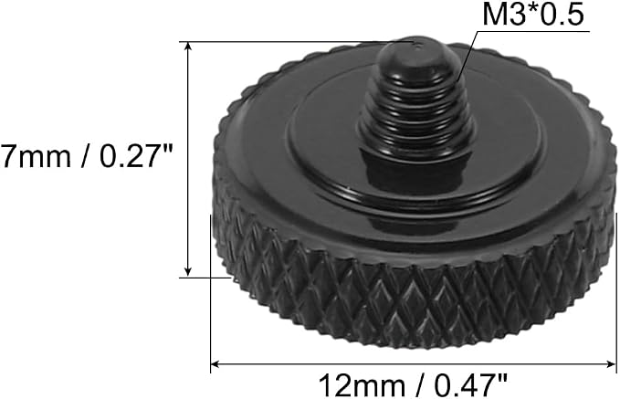 PATIKIL Camera Shutter Button, 3 Pack Soft Shutter Release Button Pure Copper Camera Button Carved Suitable for Nikon for Fujifilm for Leica DSLR/SLR Camera, Black - Image 2