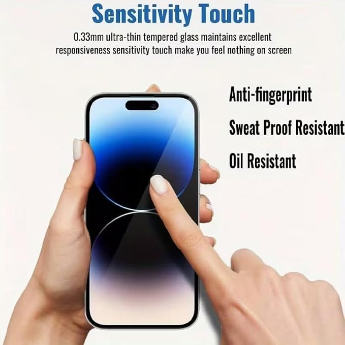 XDesign 3+3 Pack for Google Pixel 9 Pro Screen Protector 6.3 inch, 3 Pack Tempered Glass Screen Protector&3 Pack Camera Lens Protector - Image 2