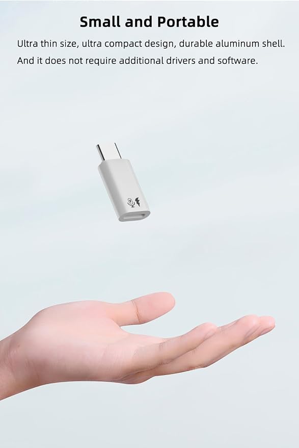 AreMe 2 Pack USB C to Lavalier Microphone Adapter, White | Not for Headphone/Data, Type C Male Converter for Wireless Lavalier Microphone, iPhone 17/16/15 Series, iPad Pro/Air - Image 6