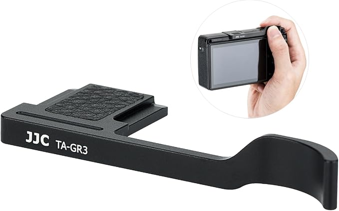 JJC Metal Thumbs Up Grip for GRIIIx GRIIIx HDF Ricoh GRIII GRIII HDF, Hot Shoe Cover Cap Protector for GR3x GR3x HDF GR3 GR3 HDF, Better Balance and Comfortable Secure Grip | Hot Shoe Cover Cap Protector for GR3x GR3x HDF GR3 GR3 HDF, Better Balance an... by JJC