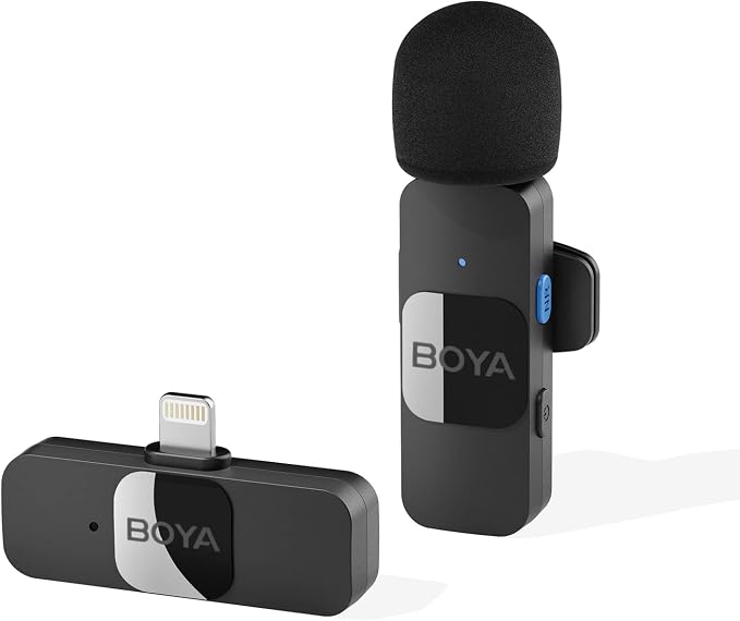 BOYA Wireless Lavalier Microphone for Android USB C Smartphone Tablet External Noise Canceling Mini Lapel Type C Microphone for iPhone 15 Clip-On Mic for Video Recording Podcast YouTube Live Streaming by BOYA