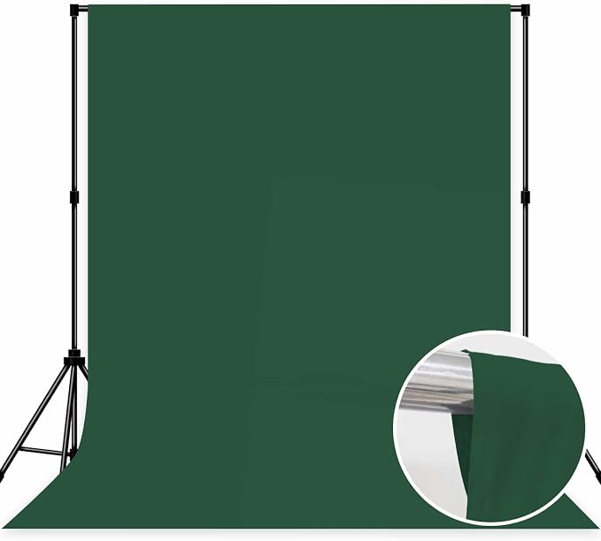 Deep Green Photo Backdrop Fabric Professional Photography Background 5x7ft | Seamless Design eliminates Wrinkle Portrait Photography Wedding Dark Theme Decorations - Image 2