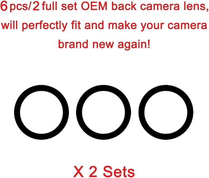 2 Sets Rear Back Camera Lens Glass Replacement for Samsung Galaxy S25 6.2-inches with pre-Installed Adhesive and Reparing Toolkit - Image 3