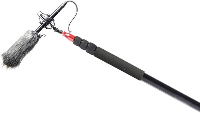 11.5 ft Professional Handheld Boom pole for Shotgun Microphones | Lightweight, Easy Twist Locks,Padded Handle, for Rode NTG Series, Sennheiser Audio-Technica Comic - Image 3