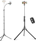 Sensyne 92" Cell Phone Tripod, Selfie Stick Tripod with 16.5" Flexible Gooseneck, Overhead Phone Stand for Video Recording, Photography, Compatible with Phone, Camera by sensyne
