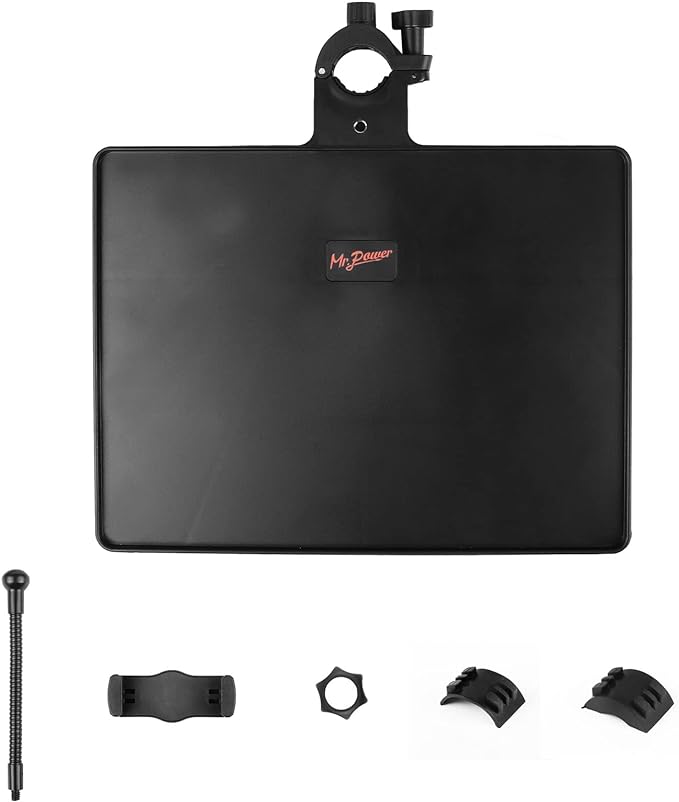 Mr.Power Microphone Stand Plastic Tray with Phone Holder, Mic Stand Clamp-On Rack Tray Holder for Most Mic Stands, for Stage, Live Streaming, Concert Performance, Karaoke (10.6" x 8") (Large) - Image 5
