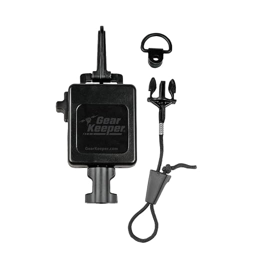 Gear Keeper CB Mic Keeper - Retractable Mic Holder for CB Radio (RT3-4112) | USA made heavy duty locking CB mic holder retractable, snap clip, lanyard & hardware included, 42" reach, 12oz retraction by GearKeeper