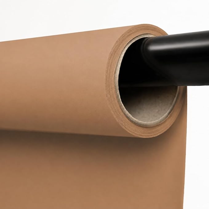 Kate Seamless Paper Backdrop Beige Photo Backdrop Paper (53''x32.8' Beige) by KateBackdropforPhotography