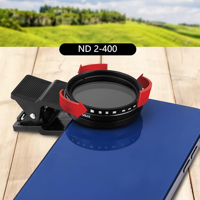 37mm CPL Phone Camera Lens, Universal Phones Camera Lens, ND 2-400 Cell Lens Adjustable Density Filter with Phone Clip for iPhone for Samsung Android Smartphones - Image 8