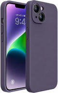 Miracase Silicone for iPhone 14 Case, Dark Purple | Soft Anti-Scratch Microfiber Lining, Premium Silicone Cover Shockproof Drop Protection Phone Case for 14 by Miracase