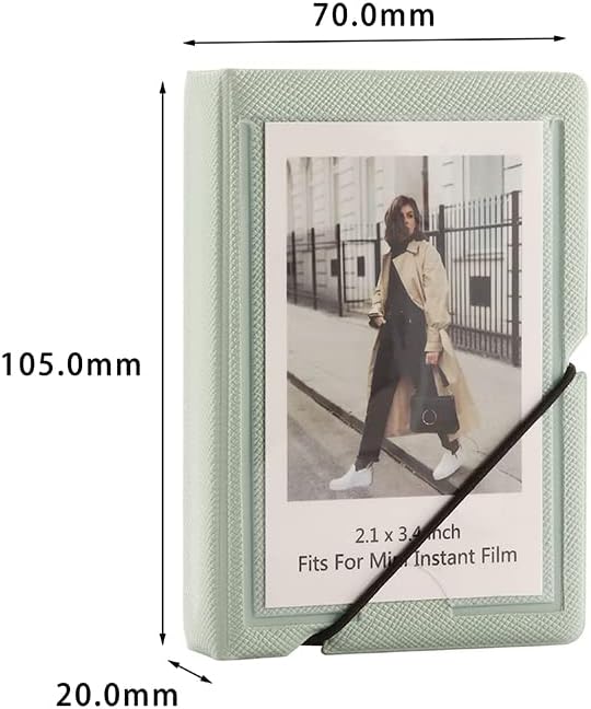 2x3 Instax Mini Photo Album, 28 Pockets. Mint Green, 1PK | Portable Wallet Size Album Stores 2x3 inch Instant Photos. Fits Polaroid, Instax Mini, Kodak Mini Prints and Zink. - Image 3