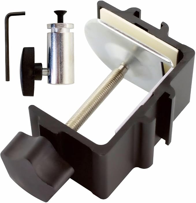 Replacement Heavy Duty C Clamp for 1/2” Base Magnifying Lamp,Desk Lamp,Swing Arm Lamp,Phone I pad Mount,Tablet Mic Holder,Table Mount Clamp for Microphone Stand Mic Boom Arm (G1 BLACK) by MeetRade