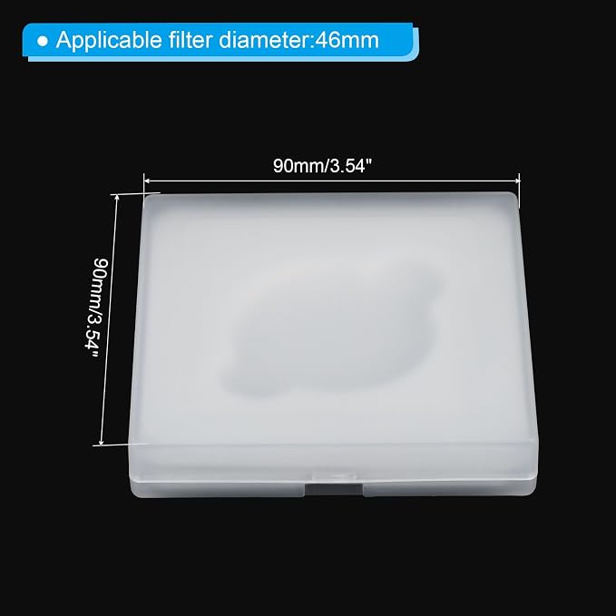 PATIKIL 46mm Lens Filter Case, 2pcs Camera Filter Case Portable Lens Filter Box Water Resistant Dustproof Plastic for Photography Filter Storage - Image 2
